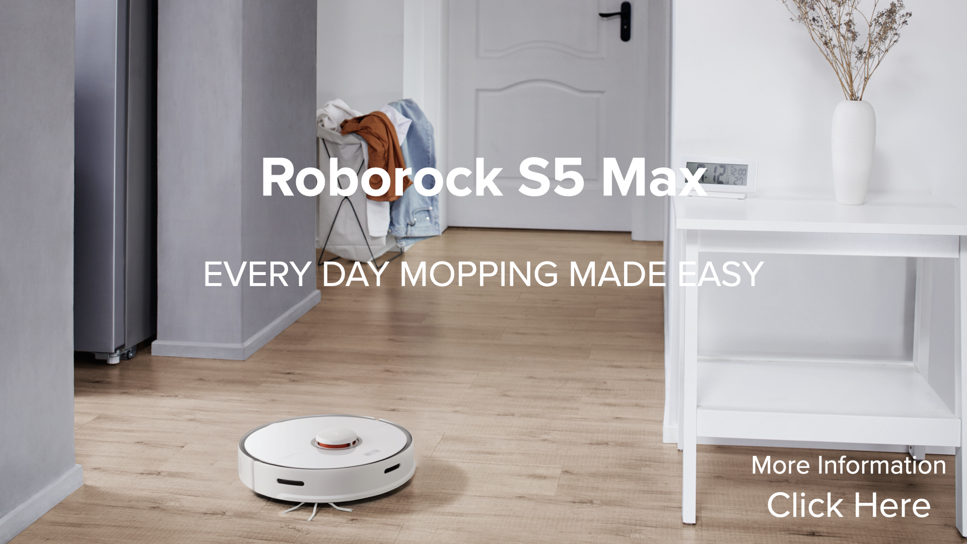 หุ่นยนต์ดูดฝุ่น ถูพื้น อัจฉริยะ โรโบร็อค Roborock S5 Max